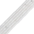 Vierkante melkwitte doorschijnende afstandskralen voor DIY-sieraden met matte textuur - Witte Steen Kubus (BTB1108) / Diam 4mm Dikte 2mm Gat 1mm Lengte 38cm