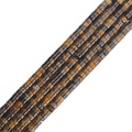Cilindrische kralen van natuurlijke tijgeroog met goudbruine textuur voor doe-het-zelf sieraden - Tijgeroog Afstandhouder (BTB1108) / Diam 4mm Dikte 2mm Gat 1mm Lengte 38cm