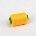 Bright yellow sewing thread roll on green spool for DIY hand stitching and machine use - About 300 Meters / Orange Yellow