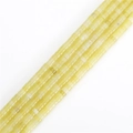 Snoer van lichtgele kubuskralen van natuursteen of hars voor DIY-sieraden - Lichtgele Kubus (BTB1108) / Diam 4mm Dikte 2mm Gat 1mm Lengte 38cm
