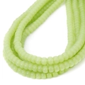 Pale green translucent 6-8mm glass barrel beads for DIY handmade jewelry crafting - Translucent Green