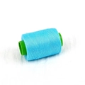 Polyester sewing thread in bright blue color wound on a green plastic spool - About 300 Meters / Magnolia Blue