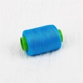 Spool of bright blue polyester sewing thread with green plastic core for DIY projects - About 300 Meters / Emerald Blue
