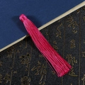 Ciondolo nappa in seta rosso rosa fatto a mano per gioielli fai da te e accessori - Lungo 12cm, 1 Pezzo/Confezione / Rosso rosa