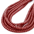 Polished dark red glass barrel beads for DIY bracelet jewelry making craft materials - Dark Red