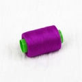 Durable dark purple sewing thread on green plastic spool for home DIY crafts - About 300 Meters / Jade Cyan