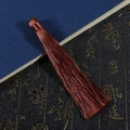 Pendaglio nappa in seta marrone rossiccio per accessori capelli fai da te stile antico - Lungo 12cm, 1 Pezzo/Confezione / Marrone chiaro