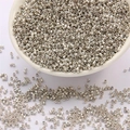 Perline di vetro argento 2mm a forma cilindrica per gioielli fai da te e bracciali - 2mm (10g/Confezione) / Argento