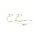 21mm wavy 14K gold plated earring hooks with bead accents for DIY jewelry making - 18K Gold Plated S-Shape / 10 Pairs/Pack (20 Pcs)