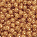 Champagne gold ABS faux pearls with pre-drilled holes for DIY jewelry and hairpins - Light Coffee