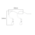 Silver 14K gold filled earring hooks 18x14mm for handmade jewelry DIY making - Silver with Spring / 10 Pairs/Pack (20 Pcs)