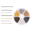 5.5cm necklace extender chains in six metallic finishes with storage box for DIY jewelry - Extension Chains Set In Compartment Box