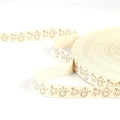 DIY cream cotton ribbon with vintage clock print for handmade jewelry and gift wrapping - Vintage Clock Style (#17)