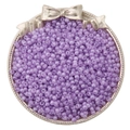 DIY purple glass seed beads with semi-transparent finish in a decorative gold tray - Diameter 2mm Hole approx 0.6mm 20g/bag approx 2700pcs / Lilac Purple