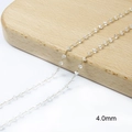 18k gold-plated brass chain with 4.0mm transparent irregular gravel beads for DIY jewelry - Triangular White Crystal Beads