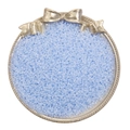 Light blue seed beads for jewelry DIY stored in a round tray with bow decoration - Diameter 2mm Hole approx 0.6mm 20g/bag approx 2700pcs / Agate Blue