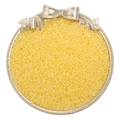 Bright yellow 2mm glass seed beads for DIY jewelry making in decorative silver bowl - Diameter 2mm Hole approx 0.6mm 20g/bag approx 2700pcs / Dark Yellow