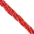 3x5mm κόκκινες κρυστάλλινες γυάλινες χάντρες για χειροποίητα κοσμήματα και τσιμπιδάκια - 3x5mm 1 Σειρά/Πακέτο (περίπου 95-98 τμχ) / Κόκκινο AB
