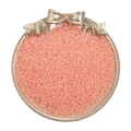 Pastel pink 2mm seed beads for DIY jewelry in a vintage metal tray with bow detail - Diameter 2mm Hole approx 0.6mm 20g/bag approx 2700pcs / Orange Red