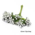 Silberne Glitzer Kunstblumen Staubblätter DIY Haarnadel Zubehör Set 12 Stück Beutel - Künstliche Blume