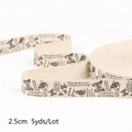 Ruban en coton vintage avec motifs papillons et écriture pour accessoires de cheveux - 6# Poème Papillon Vintage