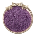 Translucent purple seed beads in a gold bow tray for DIY jewelry making and crafts - Diameter 2mm Hole approx 0.6mm 20g/bag approx 2700pcs / Dark Purple