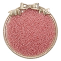 Pink ice cream glass seed beads for DIY jewelry displayed in a decorative gold tray - Diameter 2mm Hole approx 0.6mm 20g/bag approx 2700pcs / Dusty Pink