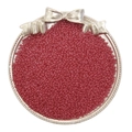 Bright red glass seed beads for DIY jewelry in a silver round decorative tray - Diameter 2mm Hole approx 0.6mm 20g/bag approx 2700pcs / Red