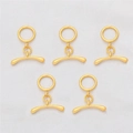 Fünf Sets 18K vergoldete Herz-Blumen-Knebelverschlüsse für DIY-Schmuckherstellung - Einfacher Runder Stil (FGT118) / 1 Set/Pack (18.5x2.5mm/Ø 10mm) / Gold