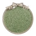 Light green glass seed beads for DIY jewelry making in elegant silver bow tray - Diameter 2mm Hole approx 0.6mm 20g/bag approx 2700pcs / Grass Green