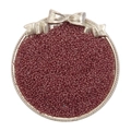 Deep burgundy round seed beads for DIY jewelry displayed in a vintage golden tray - Diameter 2mm Hole approx 0.6mm 20g/bag approx 2700pcs / Dark Nanhong Red