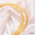 Spool of 0.5mm 18K gold-plated copper wire with bright metallic finish for DIY jewelry - 5 Meters/Pack / 0.5mm