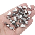 Unregelmäßige metallgraue Glasperlen für DIY-Schmuckherstellung und Armbänder - 7-12mm (20 Stück/Packung) / Weißgold