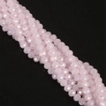4mm light pink faceted glass crystal beads with iridescent shimmer for DIY jewelry - 105 Pieces/Pack / Pink Jade AB