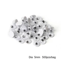 Occhi mobili adesivi da 5mm in plastica, set da 500 pezzi per giocattoli fai-da-te - Diametro 5mm (500 pezzi/sacchetto)