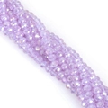 Strand of faceted light purple 4mm glass crystal beads for DIY jewelry making - 6mm (Approx. 80-85 Pcs/Strand) / AB Crystal Purple