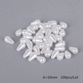 White 6x10mm teardrop ABS imitation pearls for DIY jewelry making 100pcs per lot - Water Drop 6*10mm (100 Pieces/Pack) / White