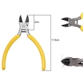 Mini yellow handle diagonal pliers for DIY jewelry crafts with 11.5cm length dimensions - Side Cutter Pliers / Length approx 11.5cm