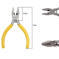 12cm precision pliers with yellow non-slip handles for DIY handmade jewelry tool - Mini Linesman Pliers