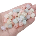 Colorful terrazzo style acrylic cylindrical beads for DIY bracelet jewelry making - Cylindrical Bead 10×10mm (20 Pieces/Pack)