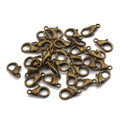Cierres de langosta de aleación de bronce antiguo para collares y joyería DIY - 10mm / Bronce Antiguo