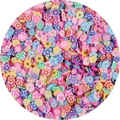 Fette di fiori in pasta polimerica colorata per artigianato fai-da-te e nail art - 4-7mm / Serie di piccoli fiori (BSA17-3) / 20g/Confezione (circa 1000 pezzi)