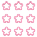 Set mit rosa sternförmigen Acryl-Anhängern für handgefertigten DIY-Schmuck - 20 Stk./Packung / Dunkelrosa