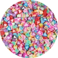 Perline colorate in argilla polimerica a forma di cuore con motivi misti per il fai da te - 4x6MM / Serie di cuori (BSA17-5) / 20g/Confezione (circa 1000 pezzi)