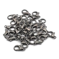 Polierte Gunmetal-Karabinerverschlüsse aus Legierung für DIY-Schmuck und Halsketten - Gunmetal