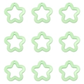 Lot de 9 pendentifs étoiles vert clair en acrylique pour boucles d'oreilles et bijoux DIY - 20 Pcs/Pack / Vert