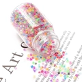 Mix of 2mm cream colored glass seed beads in a clear bottle for DIY jewelry making - 1 Bottle 30g Net Weight 37g/Bottle 3000pcs / Core-dyed Series Mixed Colors