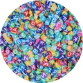 Fette colorate di argilla polimerica con lettere per gioielli fai-da-te e decorazioni - 4-6 mm / Serie di lettere (BSA17-10) / 20g/Confezione (circa 1000 pezzi)