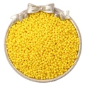 Levendige gele kralen voor DIY sieraden gepresenteerd in een decoratief dienblad - 10g/Pak (ca. 660 stuks) / Geel / 2.0mm