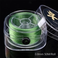Grünes elastisches Perlenband für Schmuck 0.8mm 50m Rolle in runder Kunststoffbox - Kurzer Stil (FXT031) / Grasgrün